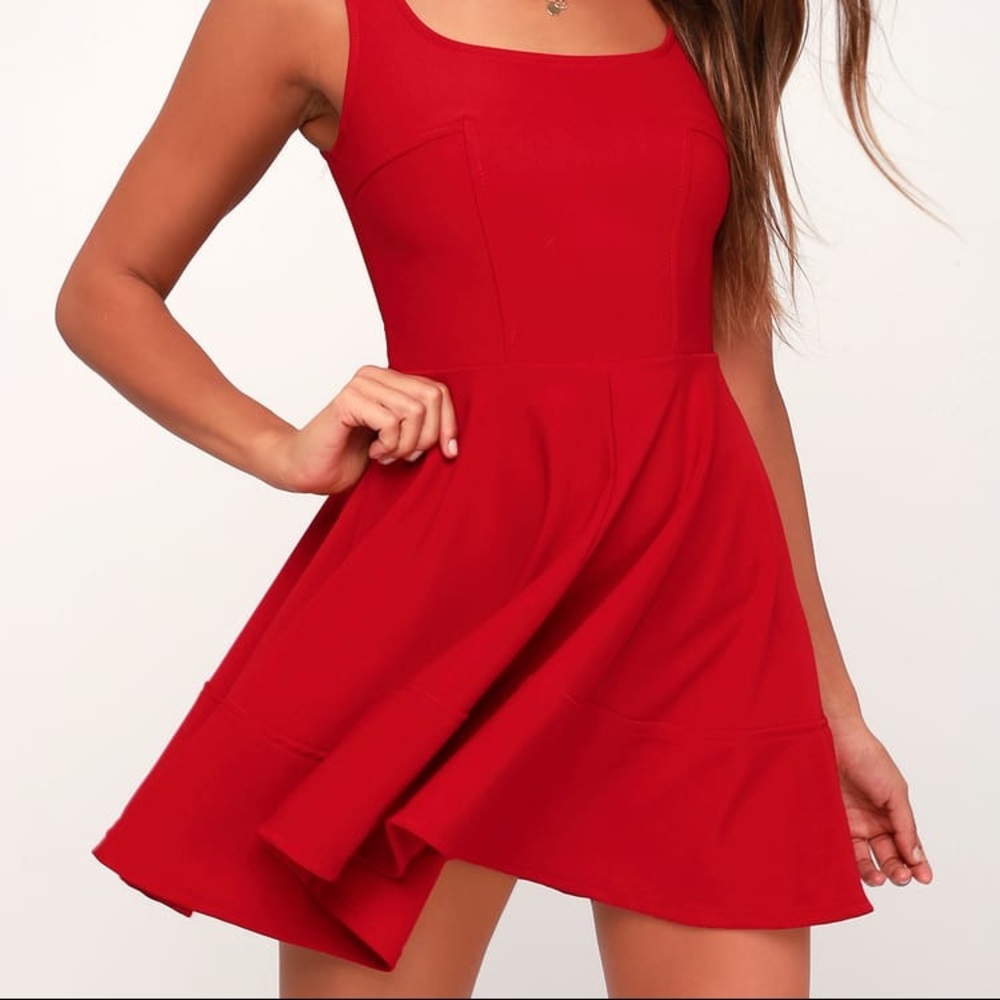 Lulus Home Before Daylight Red Dress Formal
